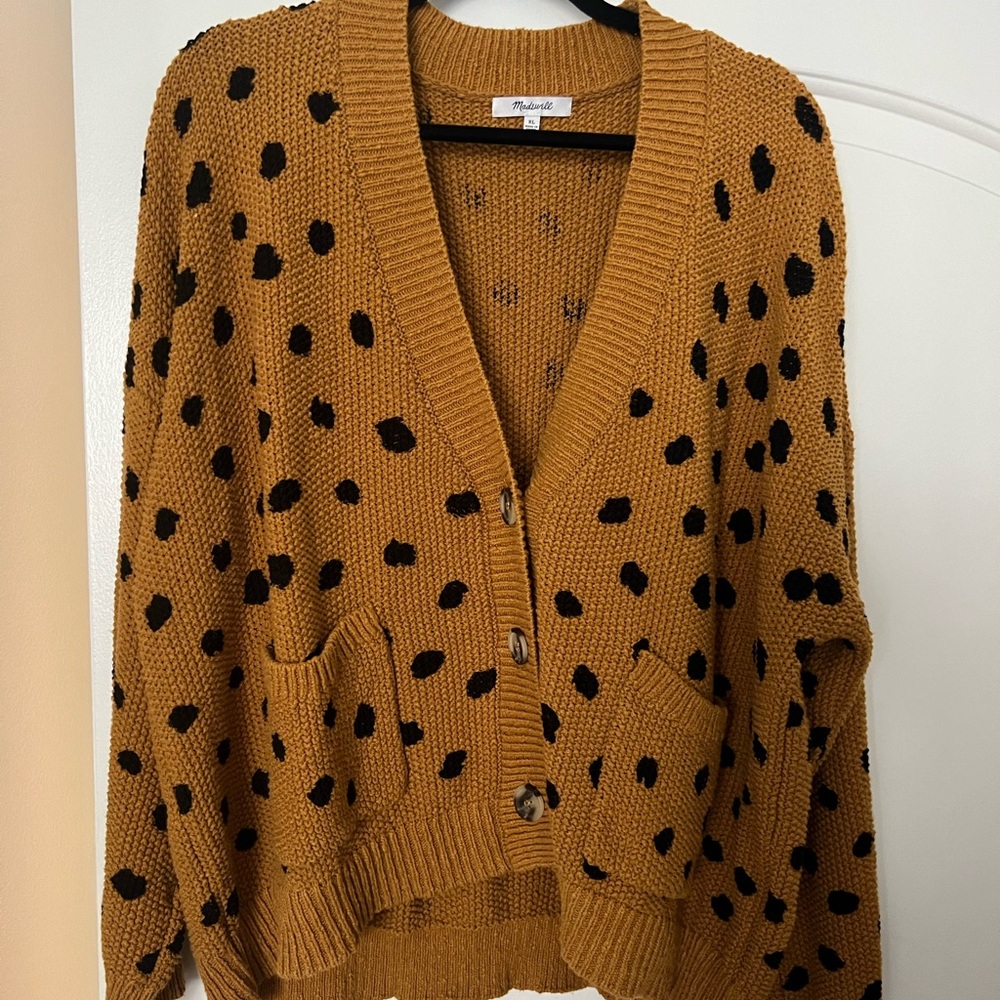 Madewell spotted sweater cardigan